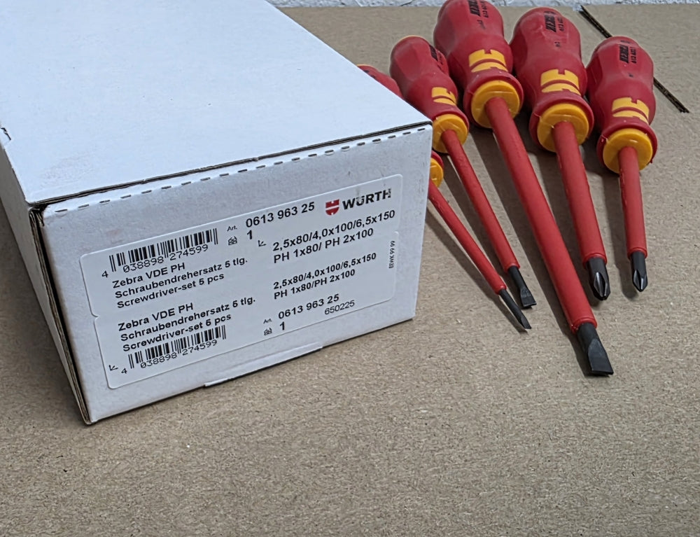 WÜRTH VDE Schraubendreher-Satz 'Zebra' (5-teilig) 061396325