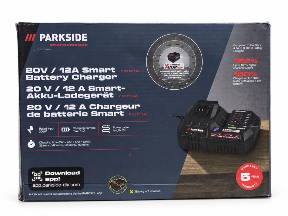 PARKSIDE PERFORMANCE Smart-Akku-Ladegerät (20V / 12A) 'PLGS 2012 A1'