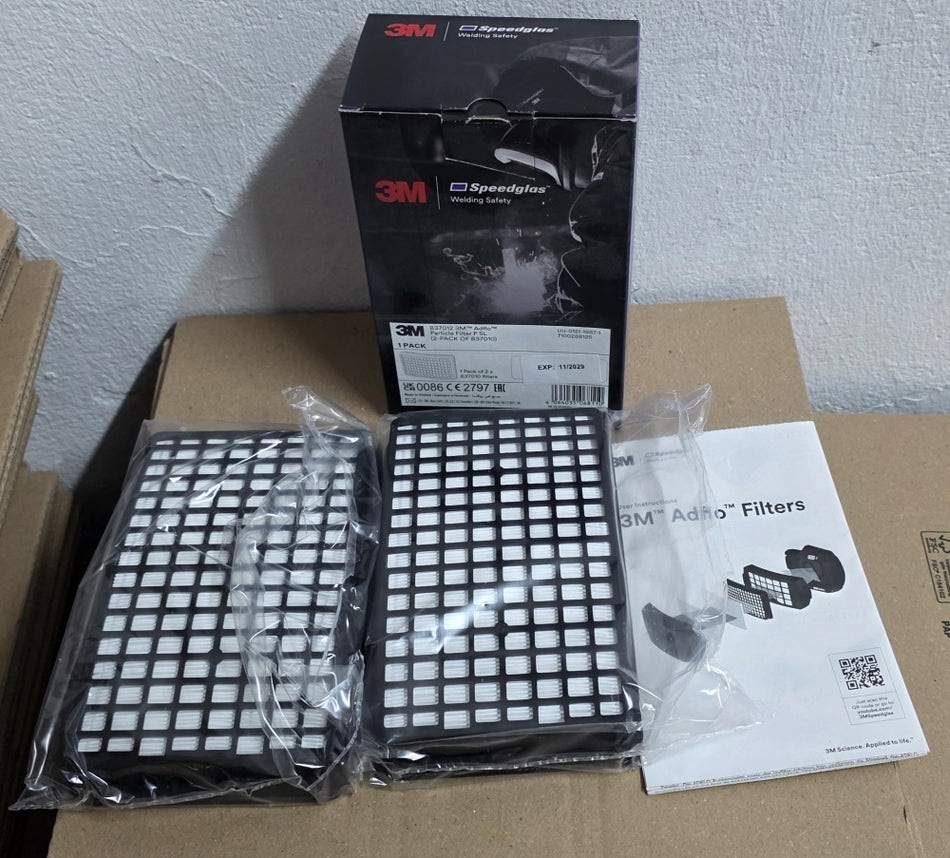 2x 3M ADFLO Partikelfilter für Schweißmaske mit Atemschutz (837012)