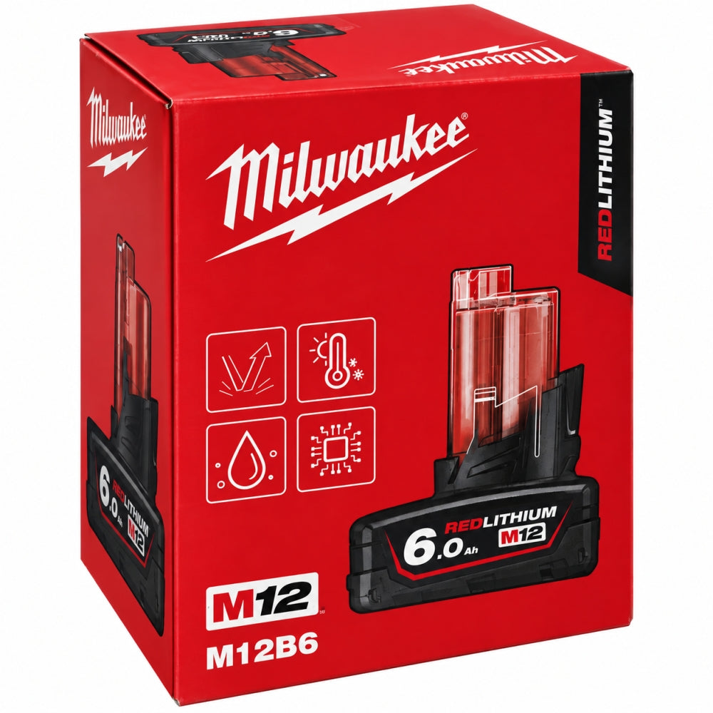 MILWAUKEE 12V Akku 'M12 B6' (12V / 6,0Ah) 4932451395