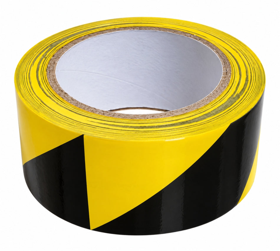 Warnklebeband Schwarz-Gelb (50 mm x 33 m) selbstklebendes Markierungsband