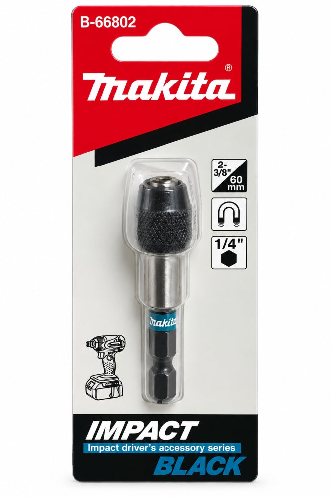 MAKITA Impact Black Schnellwechsel-Bithalter (1/4" x 60mm) B-66802