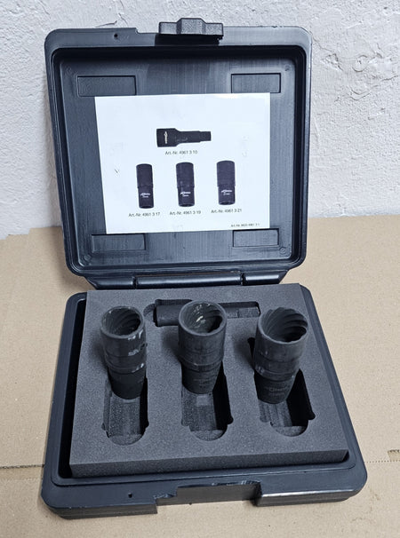 Felgen-Spiralausdrehsatz Duo (4-teilig, 17 + 19 + 21mm)
