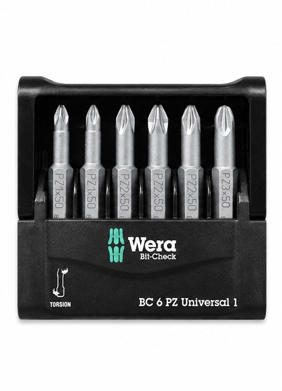 WERA Kreuz Bit-Satz (6-teilig, 50mm lang)