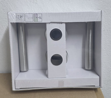 Türgriffgarnitur Edelstahl (mit Rosetten, Türdrücker-Set für Innentüren)