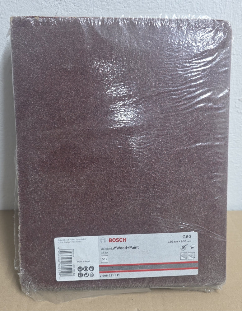 50x BOSCH Schleifpapier Bögen (230 x 280mm, P60) 'C420'