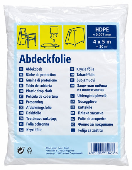 Abdeckfolie HPDE (4 x 5m = 20m²)