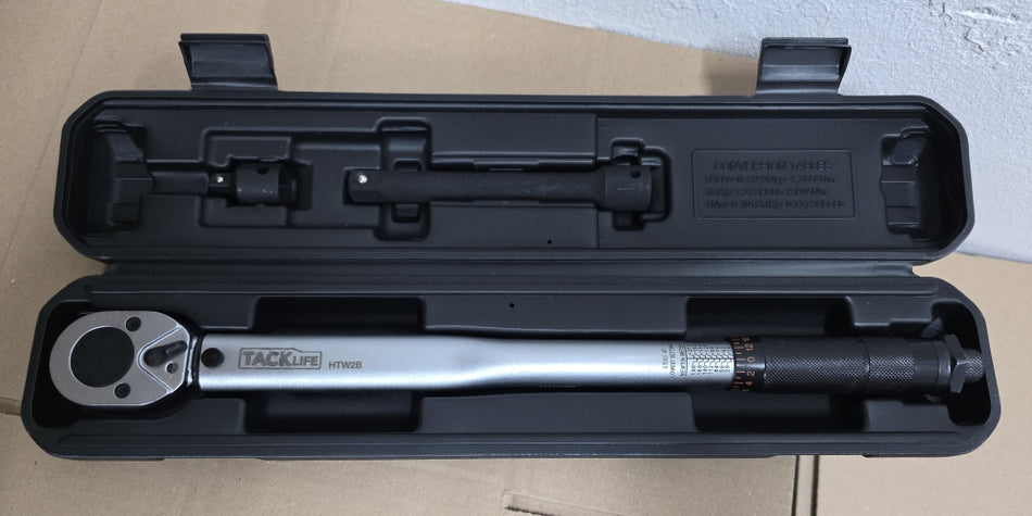 Drehmomentschlüssel mit Knarre 1/2" (42-210Nm) mit Verlängerung und 3/8" Reduzierstück