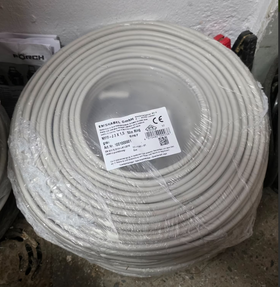 Feuchtraumkabel NYM-J (3x1,5mm², 50m)