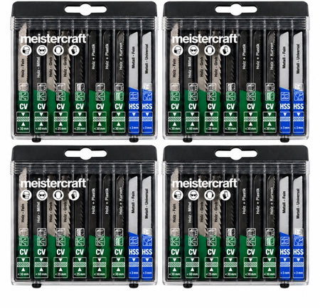 MEISTERCRAFT Stichsägeblätter Satz für Holz / Metall (10-teilig)  / (Art) 4 Sets