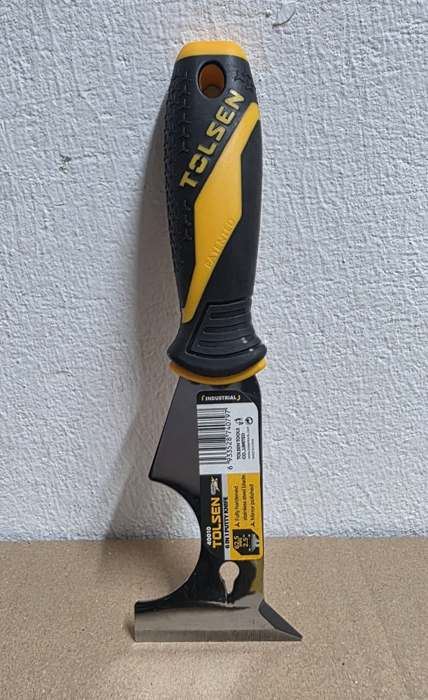 TOLSEN Edelstahl 7 in 1 Multifunktions-Malerspachtel (63mm)