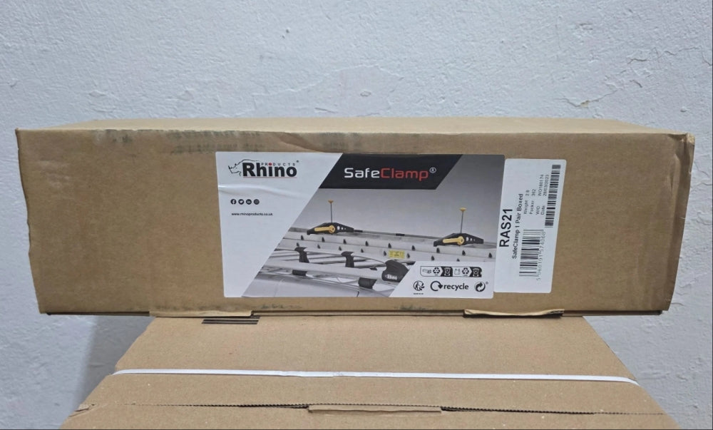 RHINO 1 Paar Leiterhalter SafeClamp 'RAS21' für Dachträger