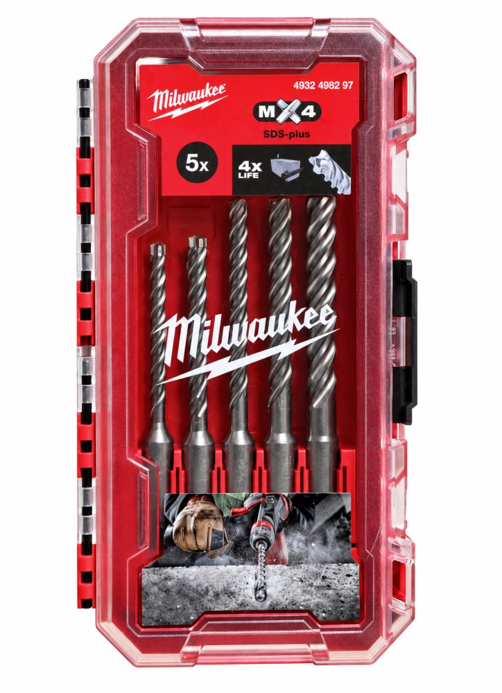MILWAUKEE Hammbohrer Set 'MX4' SDS-plus (5-teilig) 4932500063