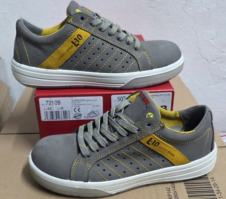 ELTEN Sicherheitsschuhe (Gr. 42) 'Breezer grey Low ESD S1'
