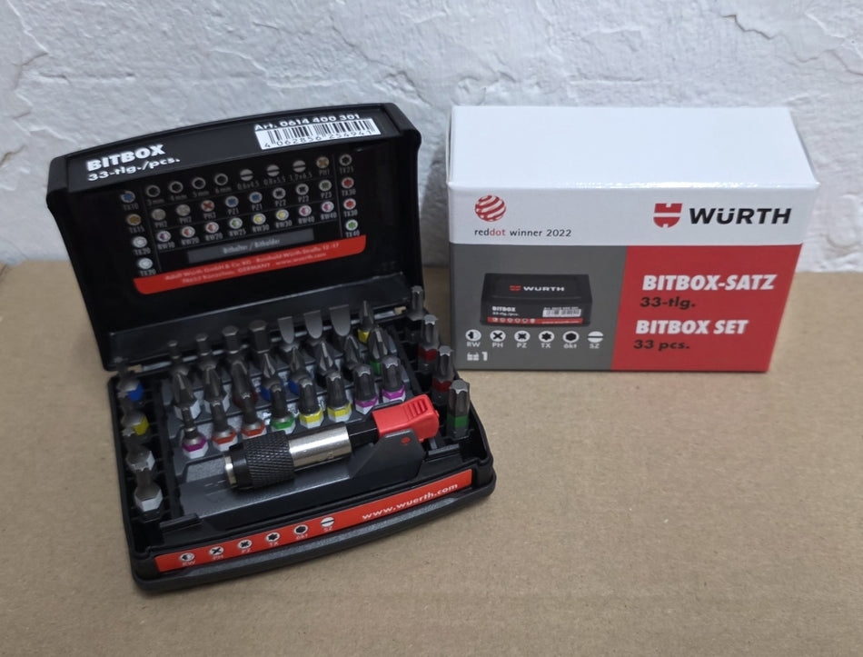 WÜRTH Bitbox mit Bithalter (33-teilig) 0614400301