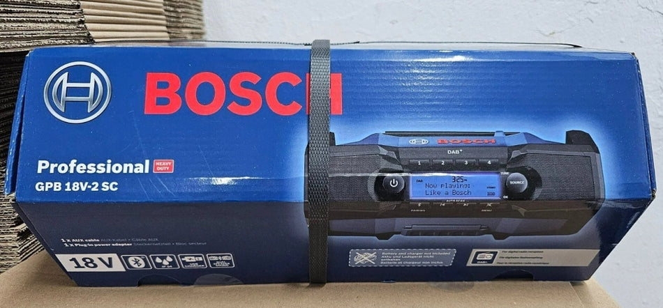 BOSCH 18V Akku-Baustellenradio 'GPB 18V-2 SC' DAB+ Bluetooth (ohne Akku)
