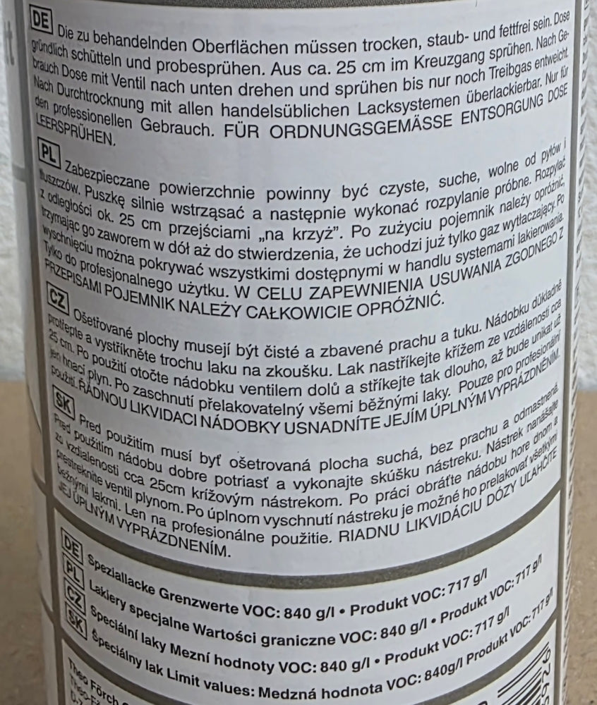 Sprühlack Schwarz matt L213 (400ml)