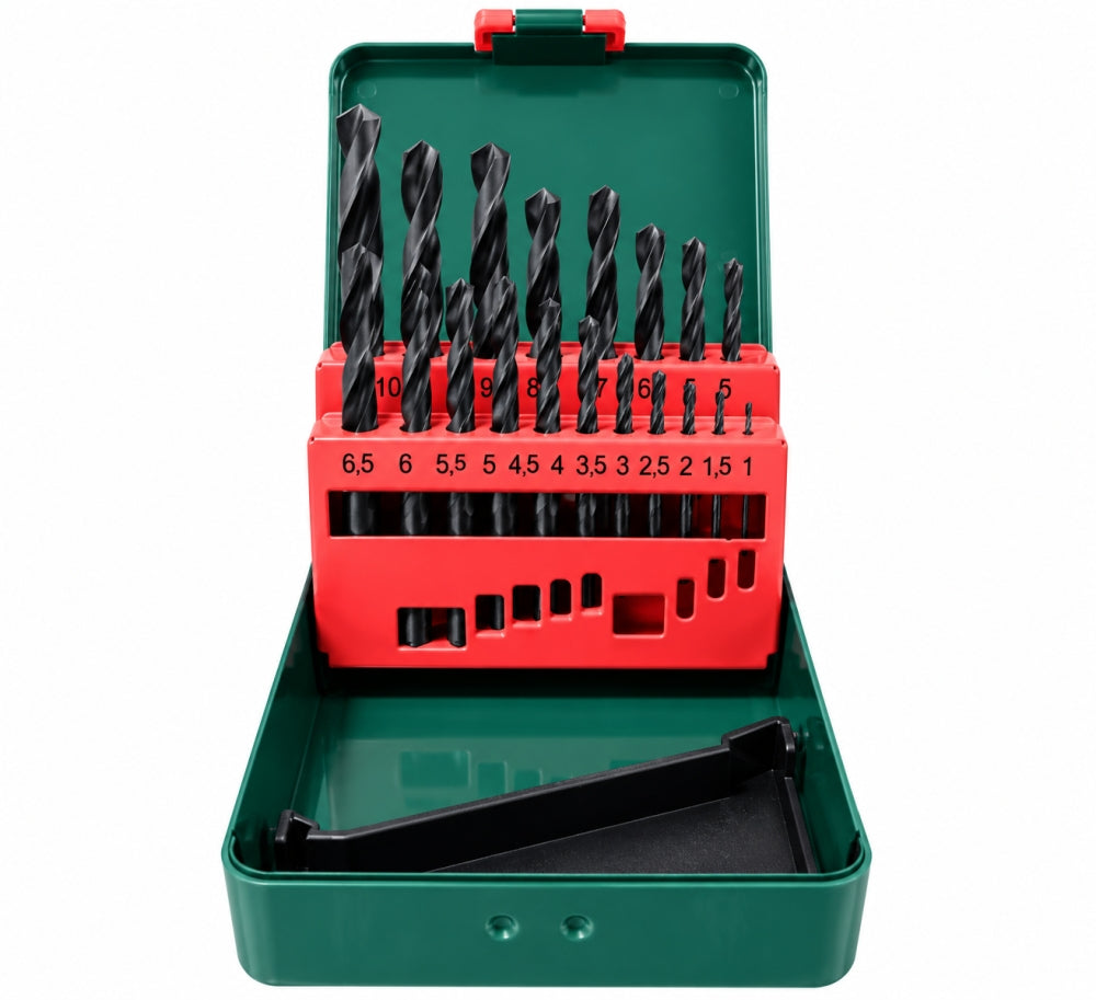 METABO Metallbohrer Set HSS-R (19-teilig, Ø 1-10mm)