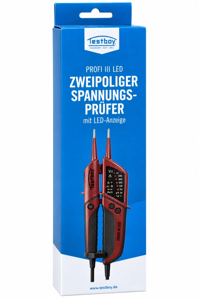 TESTBOY Zweipoliger Spannungsprüfer 'Profi III LED'