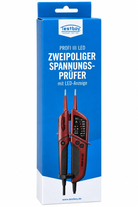 TESTBOY Zweipoliger Spannungsprüfer 'Profi III LED'