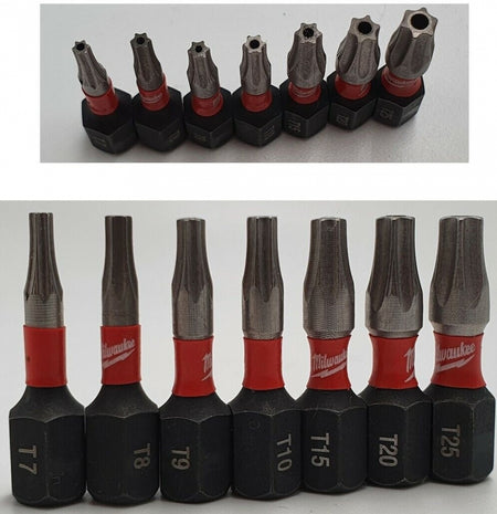 MILWAUKEE Sicherheitstorx Set (mit Loch, T7-25)