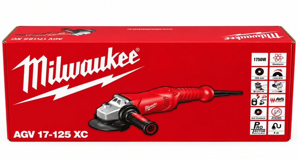 MILWAUKEE Winkelschleifer 'AGV 17-125 XC' (1750 W, 125 mm, 11.000 U/min, Anti-Kickback) 4933449850