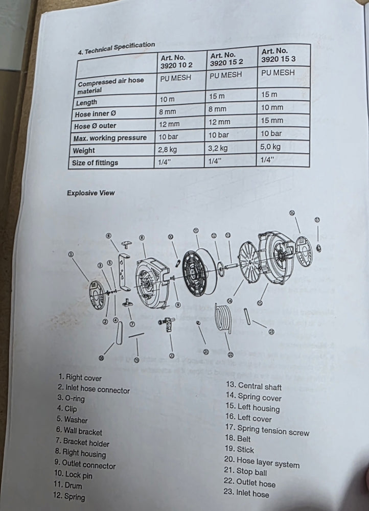 FÖRCH Druckluft-Schlauchaufroller (10m)