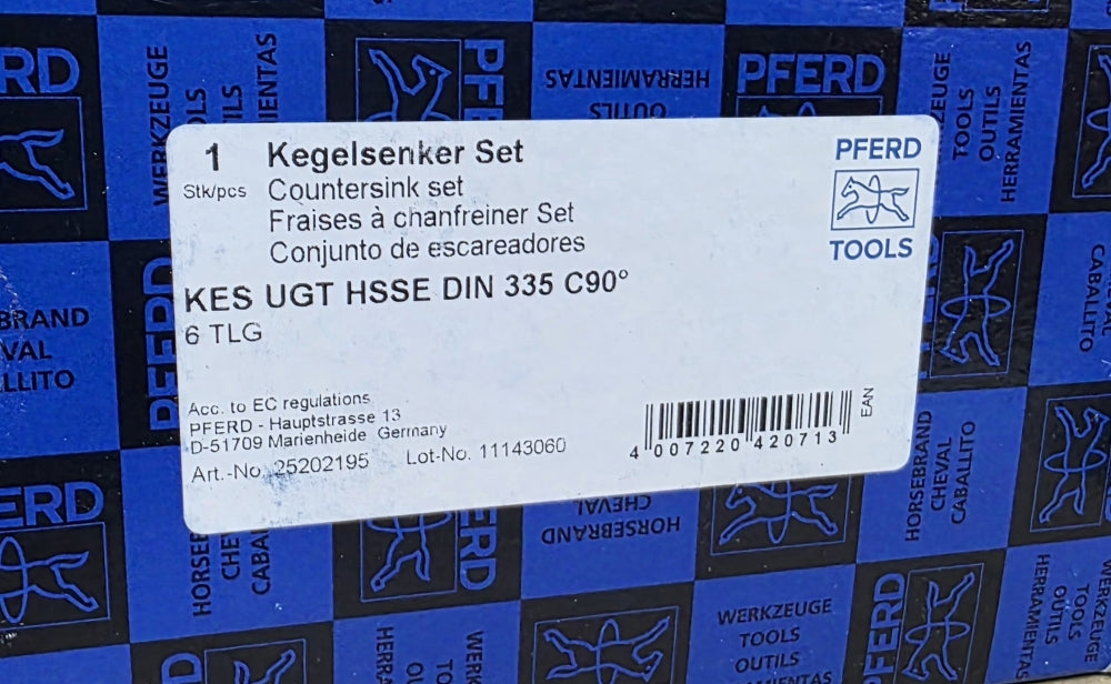 PFERD Kegelsenker-Satz HSS-E (6-teilig, DIN 335, 90°)