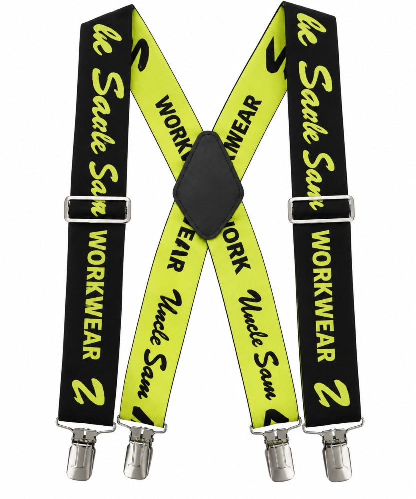 UNCLE SAM Workwear Hosenträger für Arbeitshosen (verstellbar, elastisch, mit Metallclips)