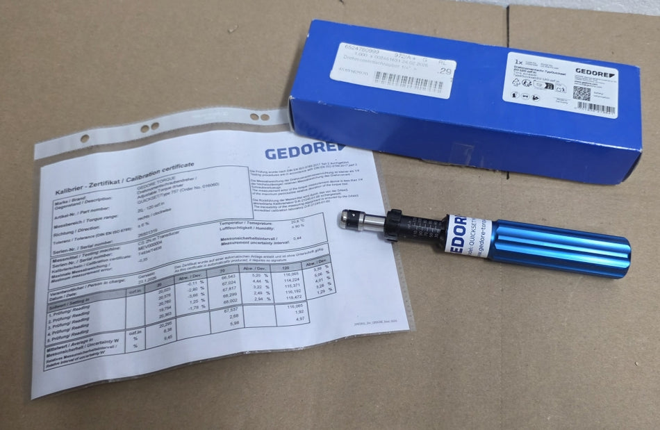 GEDORE Drehmomentschrauber (1/4", 0,14–0,85 Nm) 'QUICKSET MINOR FH IM'