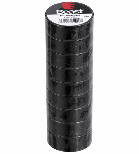 10x BEAST PVC Isolierband schwarz (19mm x 10m)