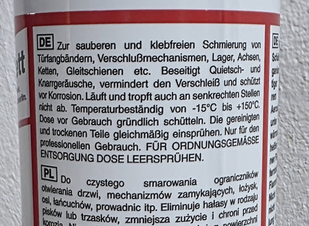 Weißes Haftfett Spray (400ml) S403