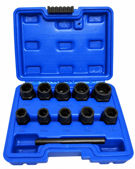 Mutternausdreher Satz (11-teilig, SW 9-19mm) 