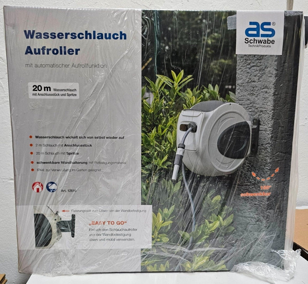 Wasserschlauch Trommel (20m) automatische Aufrollfunktion 