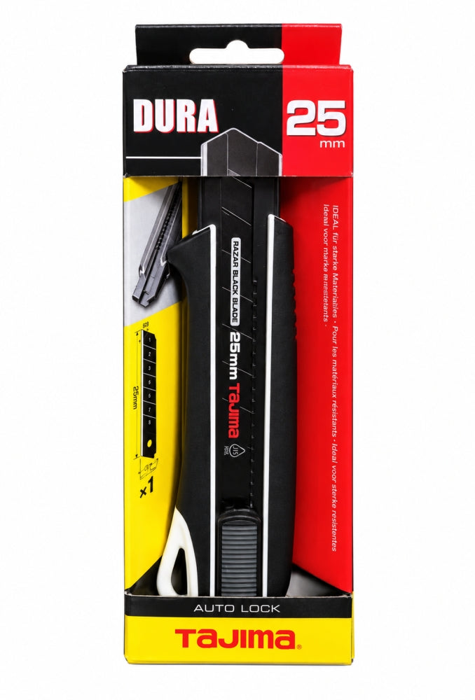 TAJIMA Cuttermesser 'DURA DC660W' (25 mm) RAZAR BLACK Auto-Blade-Lock