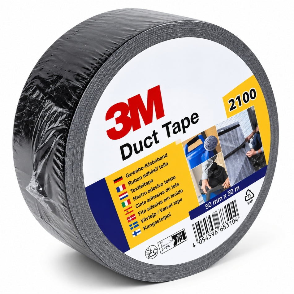 3M Gewebeklebeband 'Panzertape' schwarz (50 mm x 50 m)