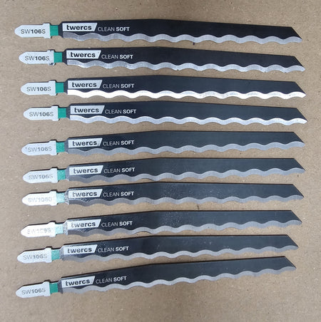 10x Stichsägeblätter (T313AW HCS) Wellenschliffmesser Special für Weichmaterial