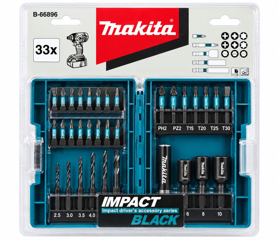 MAKITA Impact Black Bohrer-Bit-Set (33-teilig) 'B-66896'