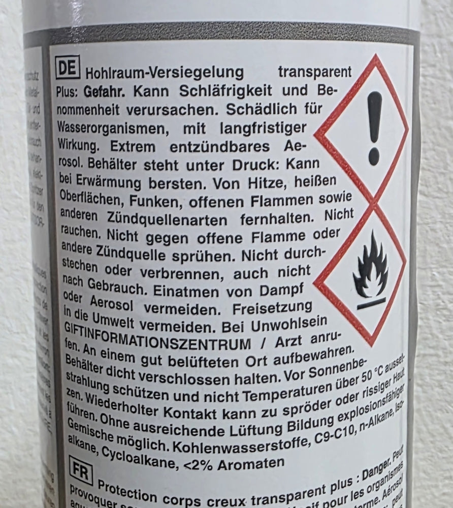 Hohlraum-Versiegelung Spray plus transparent L264 (600ml)