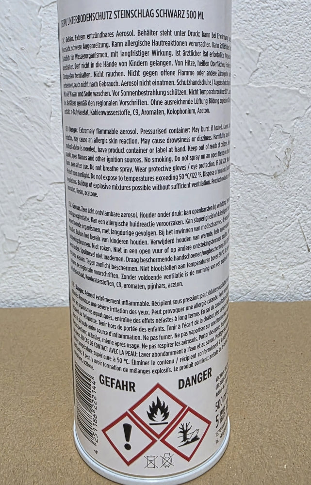 TECPO Unterbodenschutz schwarz überlackierbar (500ml Spraydose)