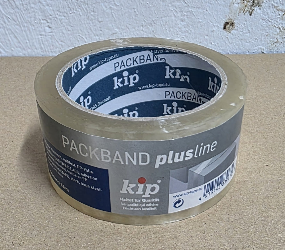KIP Packband 'plusline' (Ø 50mm x 66m, transparent)