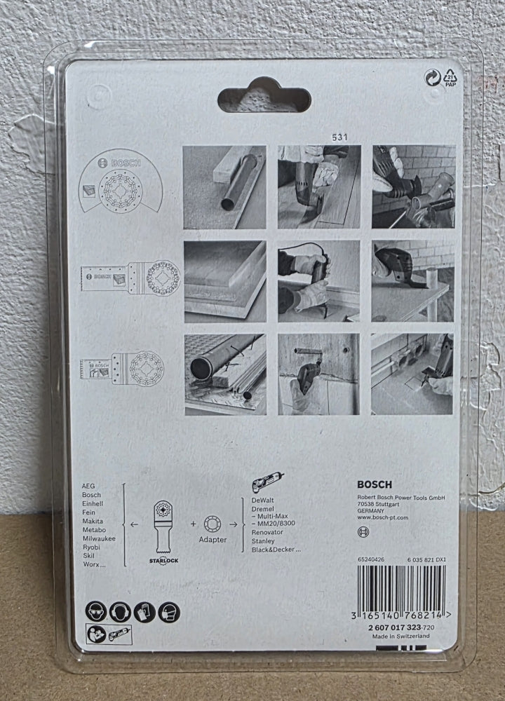 BOSCH Starlock Starter-Set 'Holz' (3-teilig, für Multifunktionsgeräte) 2607017323