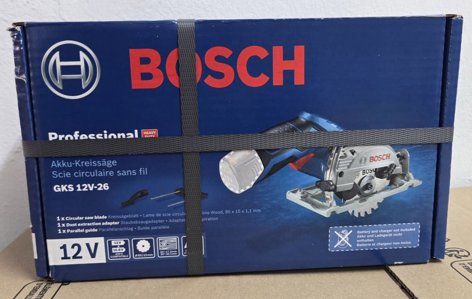 BOSCH 12V Akku-Handkreissäge 'GKS 12V-76' (Ø 85mm) Solo ohne Akku NEU