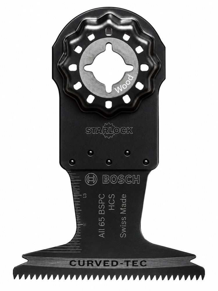 BOSCH Tauchsägeblatt STARLOCK 'AII 65 BSPC' Curved-Tec HCS für Holz (65 x 40 mm) 2608669258