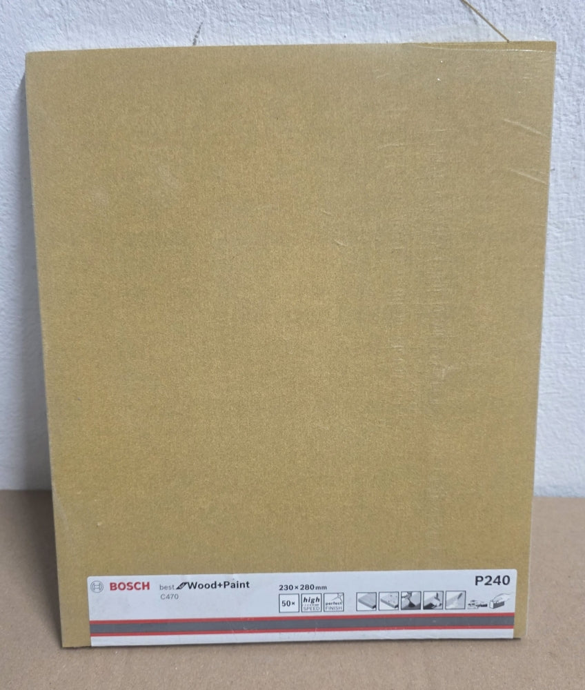 50x BOSCH Schleifpapier Bögen (230 x 280mm, P240) 'C470'