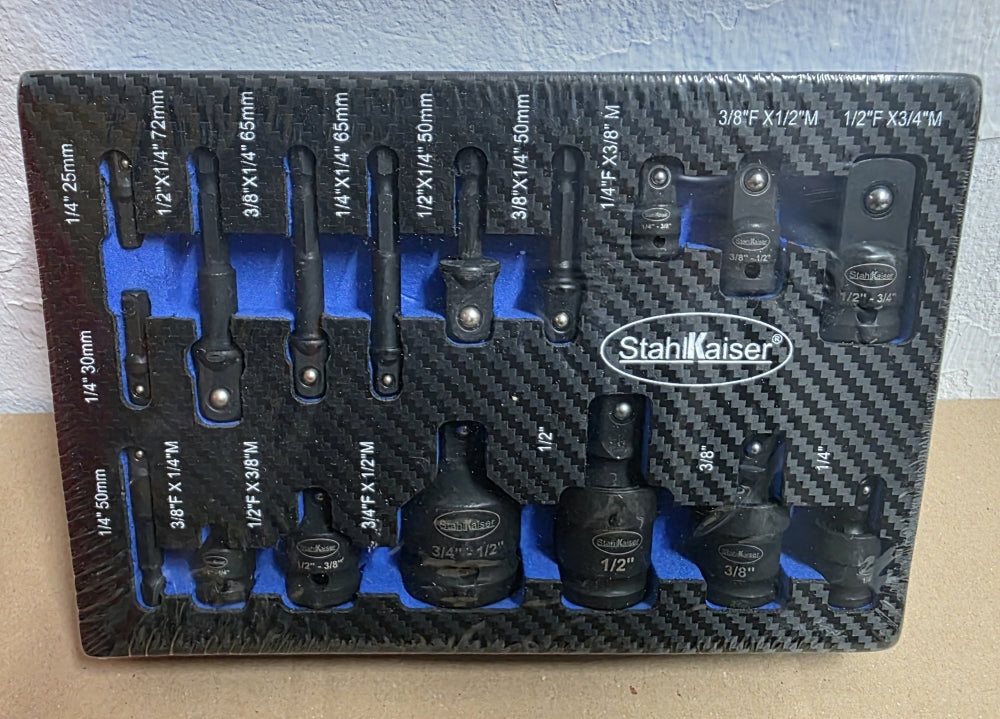 STAHLKAISER Schlagschrauber Adapter + Kugelgelenke Set (17-teilig)
