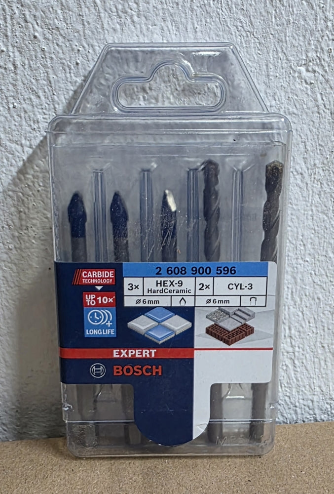 BOSCH Fliesenbohrer-Satz 'HEX-9' (Ø 6mm, 5-teilig) 'Expert for HardCeramic'