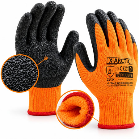 PROCERA Winter-Arbeitshandschuhe 'X-ARCTIC' (gefüttert, Latexbeschichtung) [Gr. wählbar]