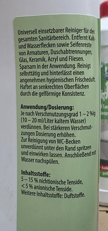 Sanipur-Gel (WC- und Sanitärreiniger Konzentrat) (1000ml)