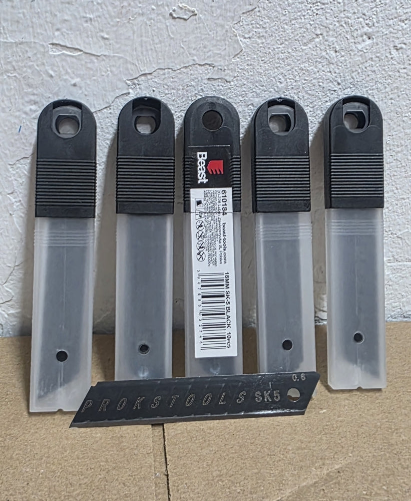 50x BEAST Abbrechklingen (18mm, SK-5 Schwarz)